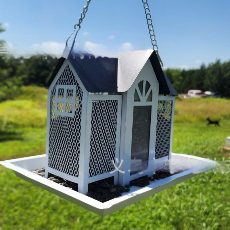 Трансгранична нова хранилка за птици, креативна люлка, метална хранилка за катерици, вътрешен двор, колибри, висяща декорация за открито