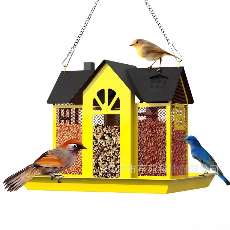 Трансгранична нова хранилка за птици, креативна люлка, метална хранилка за катерици, вътрешен двор, колибри, висяща декорация за открито