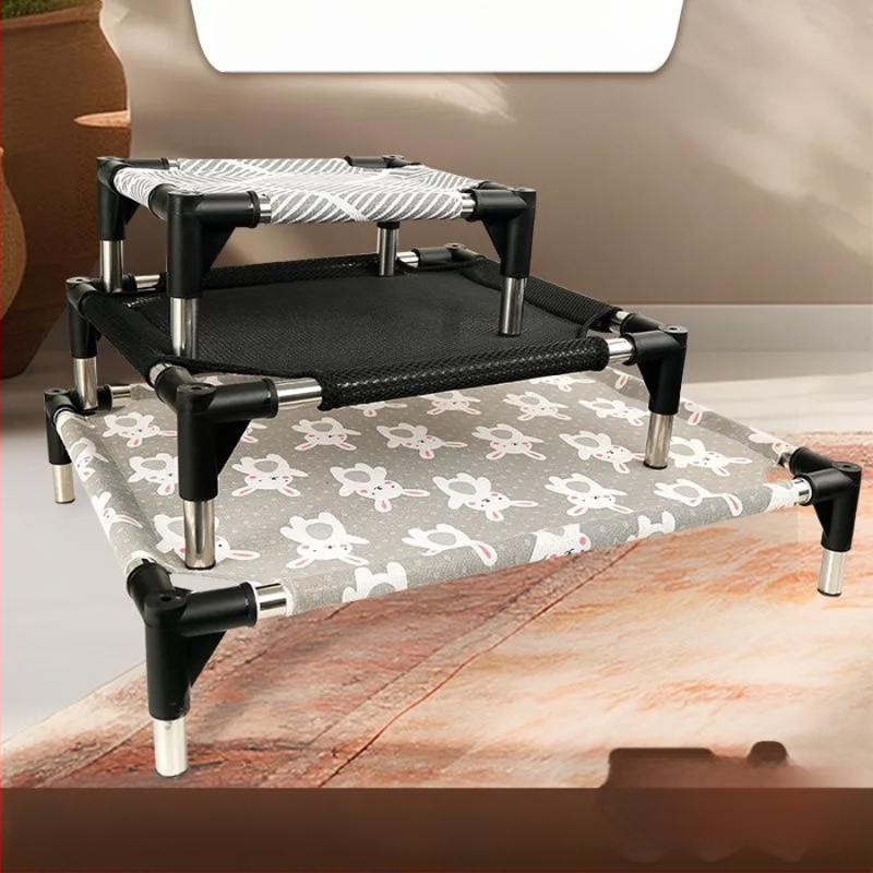 Naujas nerūdijančio plieno katės lizdas, nuimamas ir plaunamas, kvėpuojantis, drėgmei atsparus katės guolis, vasaros mažo šuns guolis, augintinio lizdas