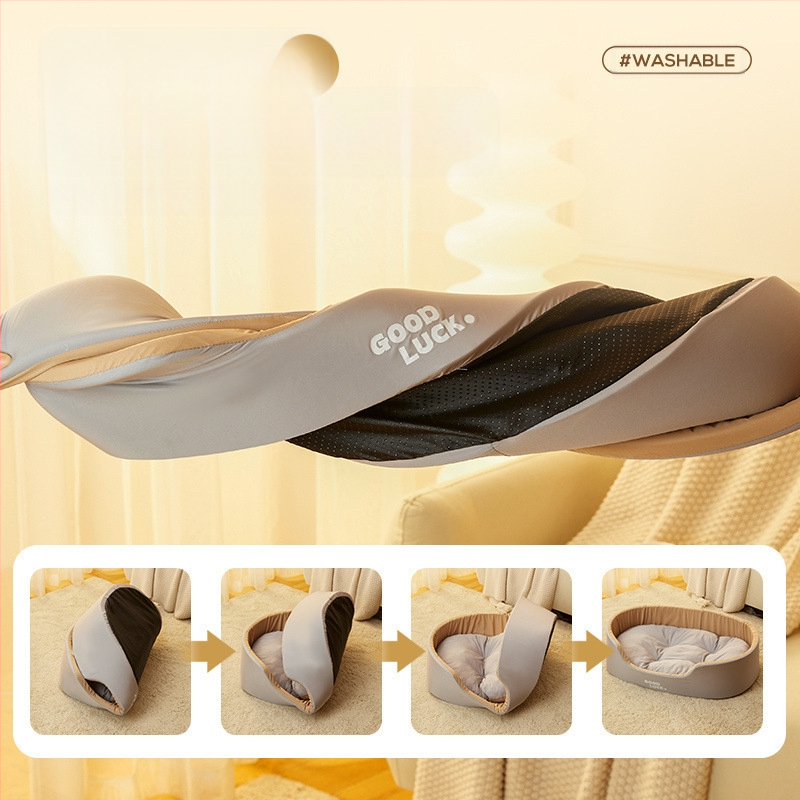 Koerakuut Four Seasons universaalne suur pestav püüdmiskindel kassipesa diivanipesa kahekihiline talvine soe paksendatud tuulekindel pesa