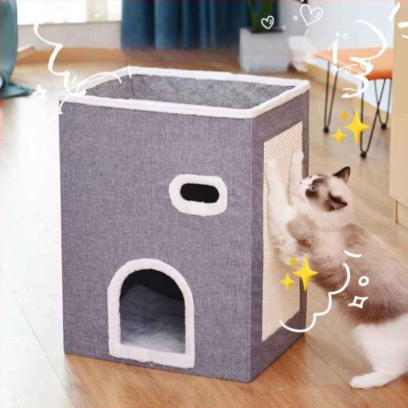Sklopivo gnijezdo za kućne ljubimce, poluzatvoreno kućice za velike mačke, zimska topla oprema za kućne ljubimce, univerzalno sklopivo, četiri godišnja doba