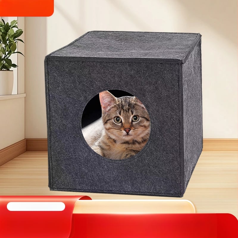 Prekogranično gnijezdo od filca za kućne ljubimce, mačje gnijezdo s podlogom koja se može ukloniti i prati, gnijezdo od filca za kućne ljubimce, veliko i po mjeri