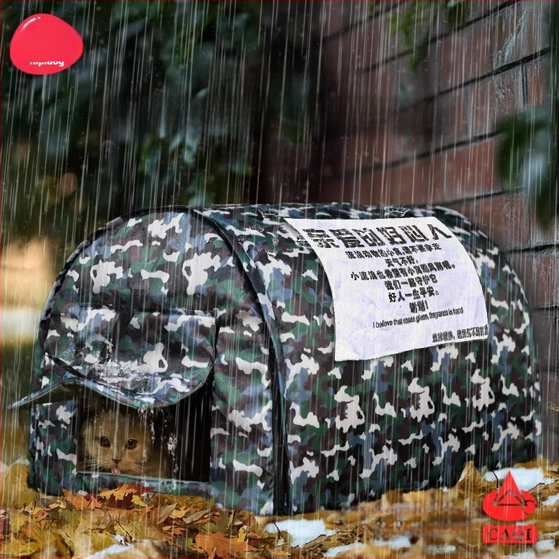 Jesen i zima topla vodootporna ljubav lutalice životinje lučna kuća mačje gnijezdo hladni snijeg šator pseća kućica gnijezdo za kućne ljubimce