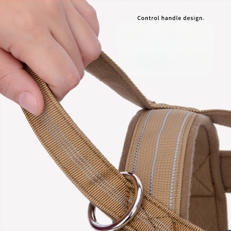 Lauko taktinio dresūros šunų drabužiai su krūtinės diržu Naminių gyvūnėlių drabužiai dresūros liemenė Didelių šunų drabužiai Naminių gyvūnėlių drabužiai Liemenė