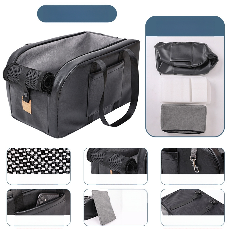 Automobilski kavez za mačke i pse s centralnim upravljanjem, jastuk za gnijezdo za kućne ljubimce, univerzalna autosjedalica za kućne ljubimce, prijenosna torba za pseću kućicu