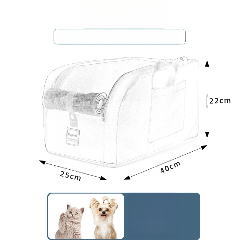 Automobilski kavez za mačke i pse s centralnim upravljanjem, jastuk za gnijezdo za kućne ljubimce, univerzalna autosjedalica za kućne ljubimce, prijenosna torba za pseću kućicu