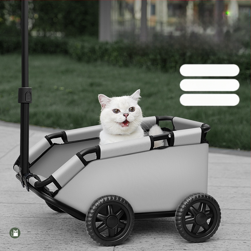 Lemmikloomakäru Koerte väljaskäimiseks Kokkupandav kerge Toiduostukäru Väikese ja keskmise suurusega koerakäru Koerte jalutuskäru Kassikäru Koerte veetav käru