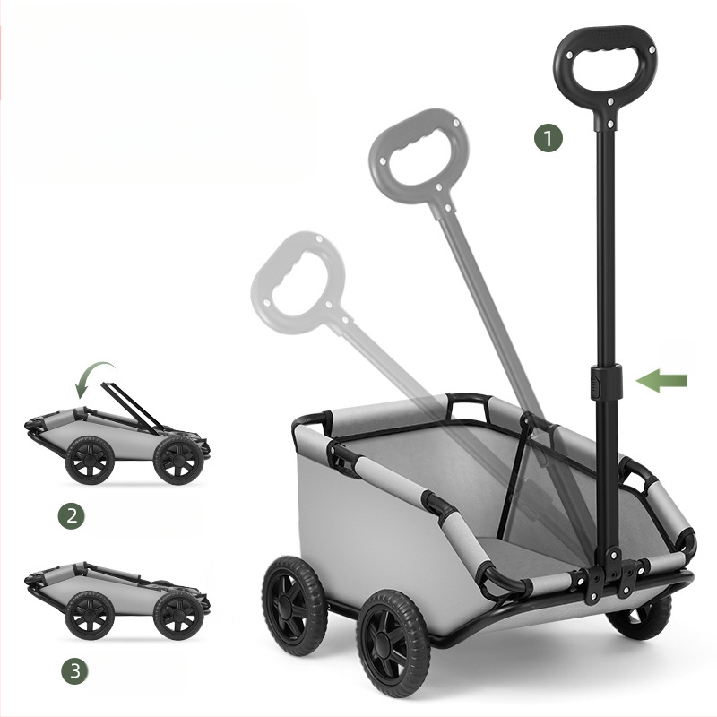 Lemmikloomakäru Koerte väljaskäimiseks Kokkupandav kerge Toiduostukäru Väikese ja keskmise suurusega koerakäru Koerte jalutuskäru Kassikäru Koerte veetav käru