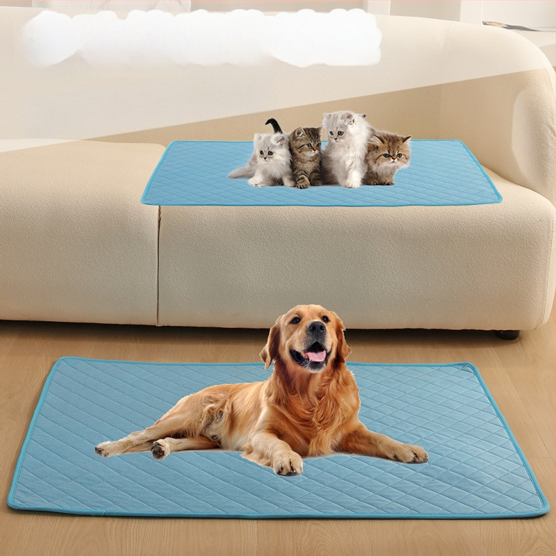 Produs nou transfrontalier, saltea pentru câini cu senzație de frig, absorbant de apă și impermeabil, saltea de răcire pentru pisici, saltea de vară pentru animale de companie, saltea de mătase de gheață, antiderapantă