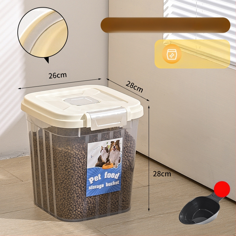 30 kg suure mahutavusega kassitoiduämber lemmikloomadele, majapidamisse suletud niiskuskindel putukakindel kassitoidu koeratoidu hoiustamine läbipaistev hoiuämber