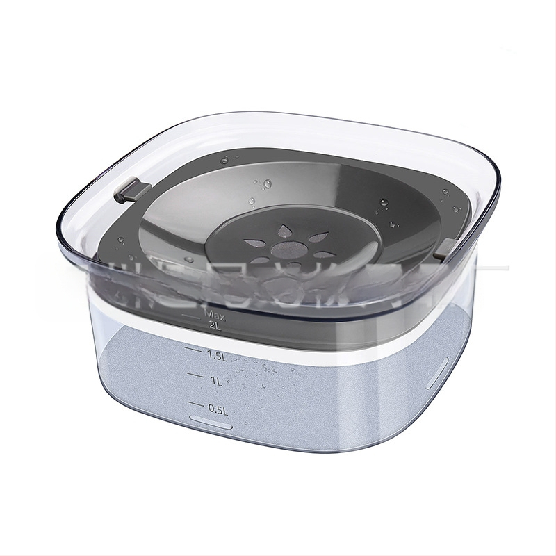 Amazon karstā izpārdošana lielas ietilpības caurspīdīga mājdzīvnieku ūdens bļoda bez mitras mutes kaķu suņu ūdens bļoda mājdzīvnieku peldoša bļoda barības piederumi