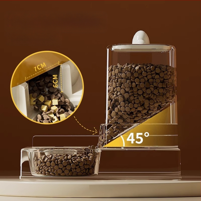 Automatinis kačių ėdalo dubenėlis katėms, ryžių dubenėlis maistui šunims, dvigubas dubenėlis geriamajam vandeniui, kačių artefaktams, geriamajam vandeniui, viskas viename aparate