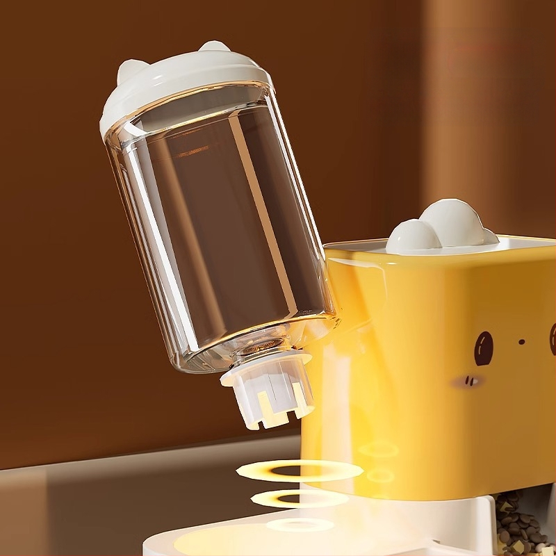 Automatinis kačių ėdalo dubenėlis katėms, ryžių dubenėlis maistui šunims, dvigubas dubenėlis geriamajam vandeniui, kačių artefaktams, geriamajam vandeniui, viskas viename aparate