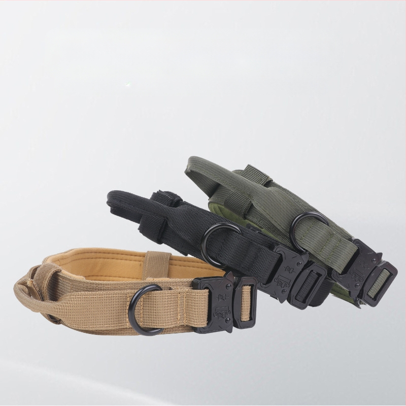 Naminių gyvūnėlių antkaklis vidutiniams ir dideliems šunims, taktinis antkaklis, pastorintas šunų antkaklis, šunų antkaklis, kuris nesmaugia kaklo, karinis šunų antkaklis