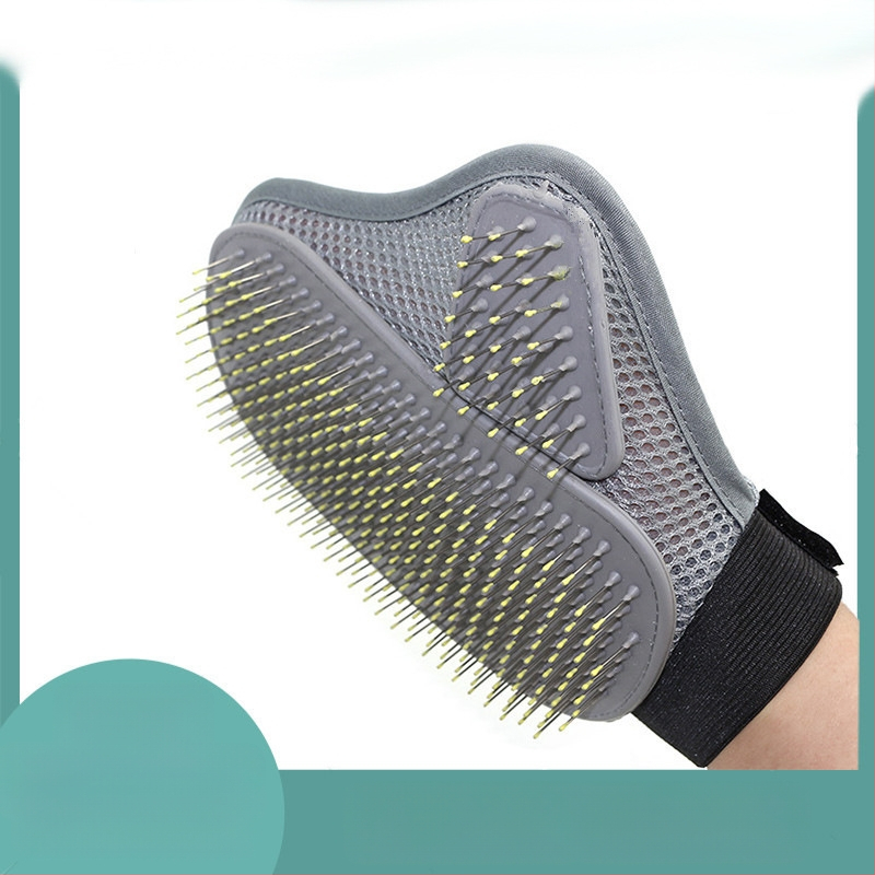 Mănuși de baie pentru câini de companie, mănuși de masaj, perie de baie, îndepărtează părul plutitor, mănuși de pieptene cu ac blând
