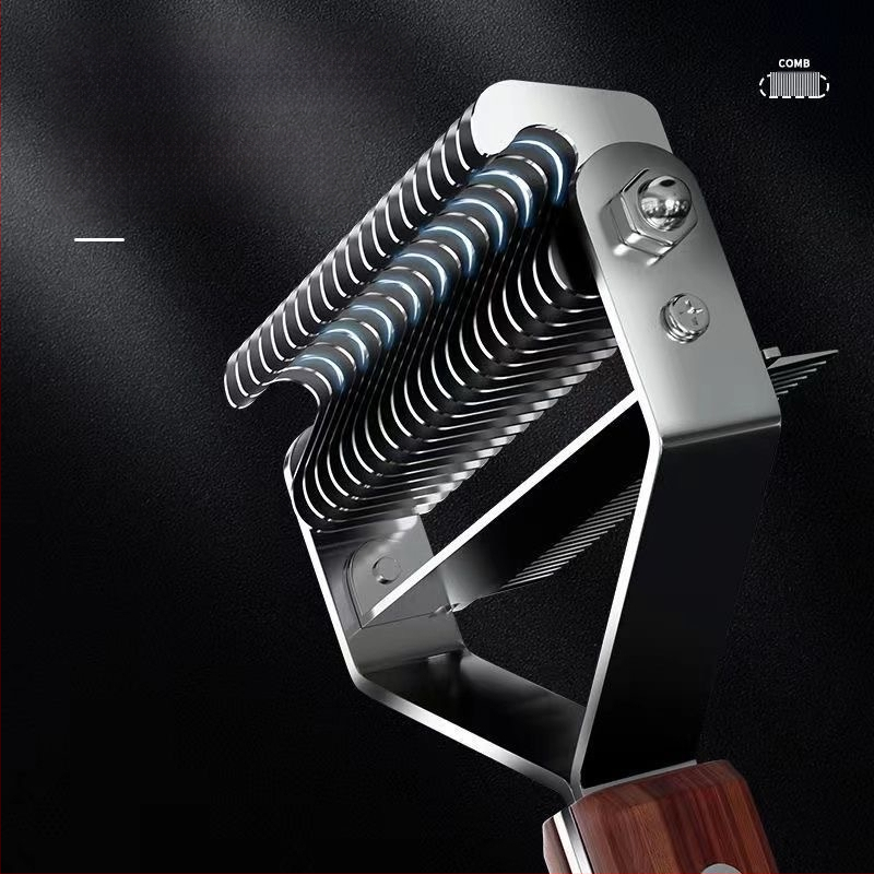 Χτένα για σκύλους με χρυσές τρίχες, κοπτικό για άνοιγμα κόμπων, χτένα κόμπων, αποτρίχωση κατά των κόμπων και αφαίρεση επιπλέουσας τρίχας, χτένα για κατοικίδια