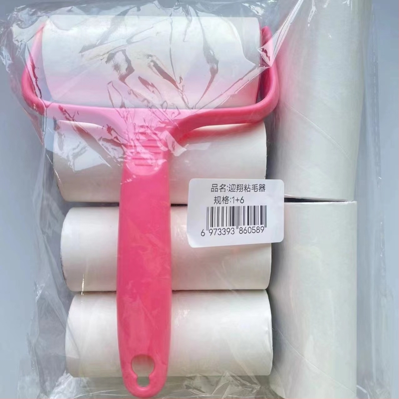Plėšomas plaukų šalinimo volelis lipnus popierius lipnus popierius pakaitinis popieriaus šerdis drabužiams augintiniams lipnus šepetys grindys lipnus dulkių surinkėjas