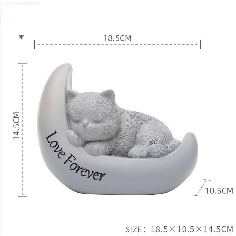 Tarpvalstybinė gyvūnų dervos imitacijos akmens augintinių atminimo urna angelui, šuniui, katei, augintinių kremavimo dėžutė didmeninė prekyba