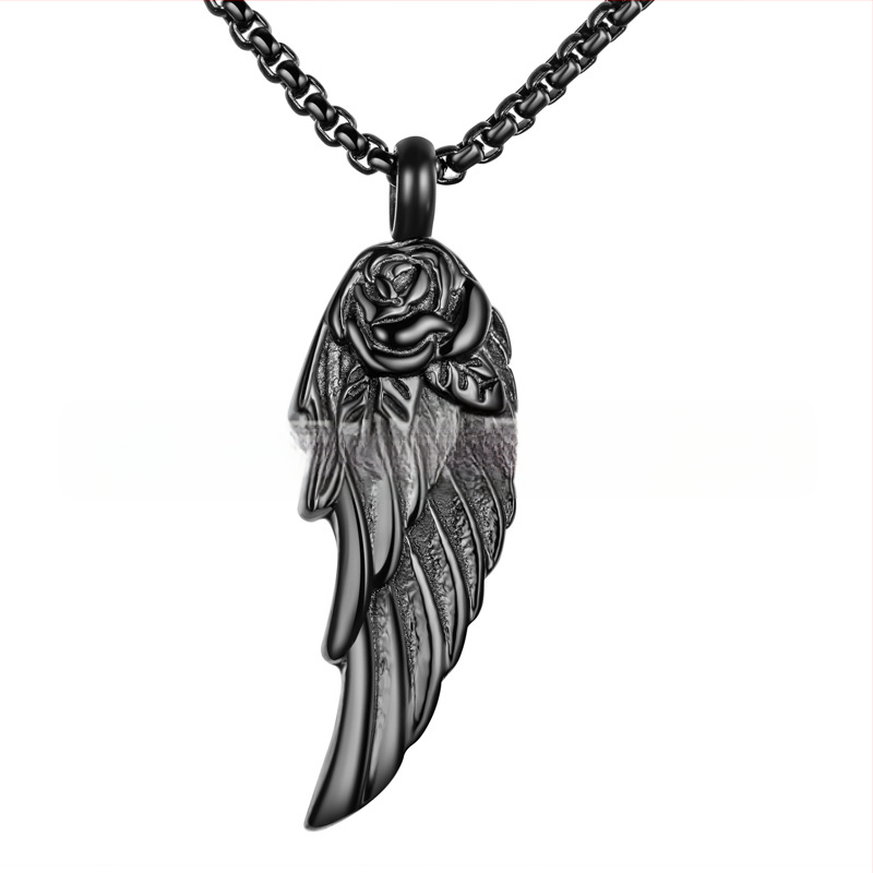 Roostevabast terasest sulgedest tiibadega roosist parfüümipudeli ripats armastatud lemmiklooma tuha mälestuskaelakee