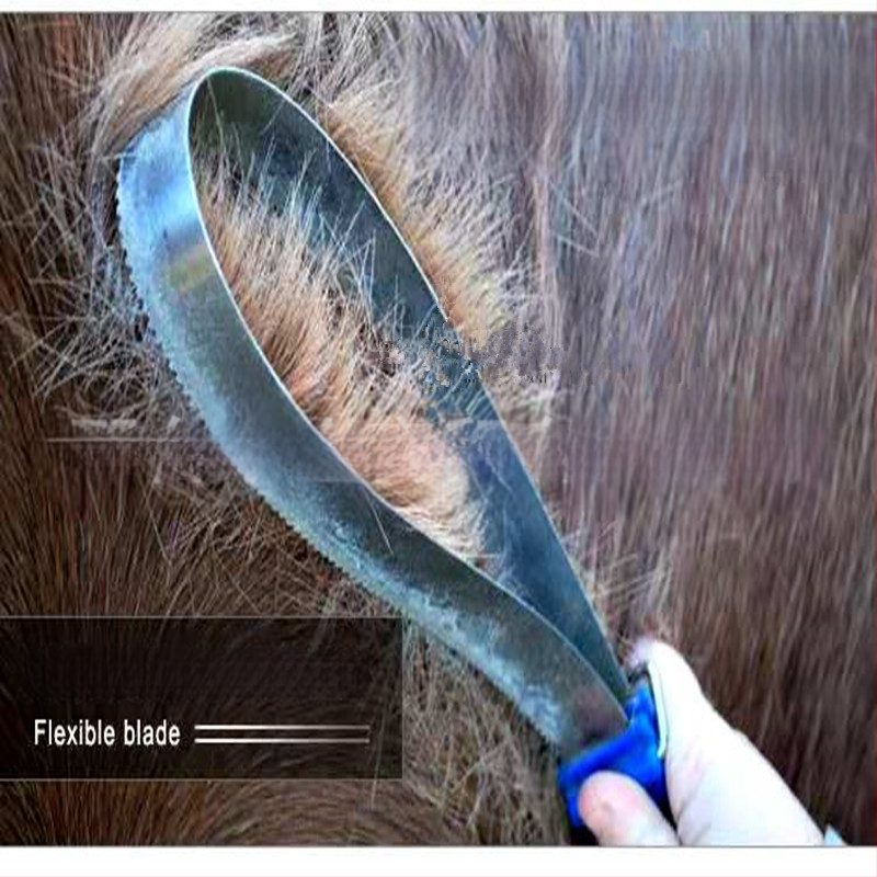 Roostevabast terasest karvade kraapimisvahend, veterinaarrõngas, hobusehari, hobusetoa tarvikud, sakiline kamm, kraapimisseade, lehmakarvade hari, hobuse sügelusvastane vahend