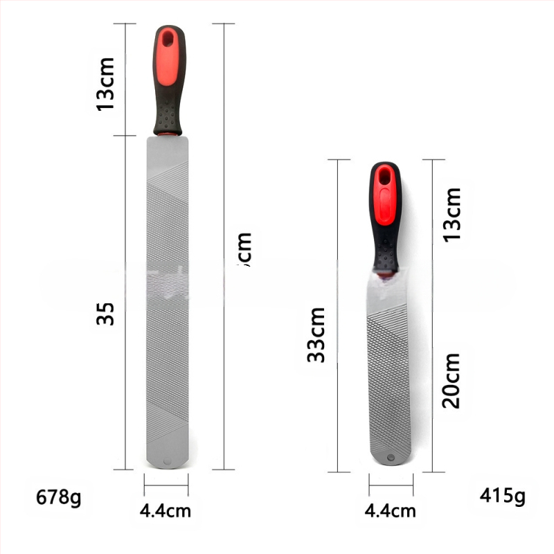 В наличност 8-инчова 14-инчова пила за подкови, двустранен инструмент за ремонт на копита, пила за подкови за коне с дръжка, инструмент за грижа за подкови