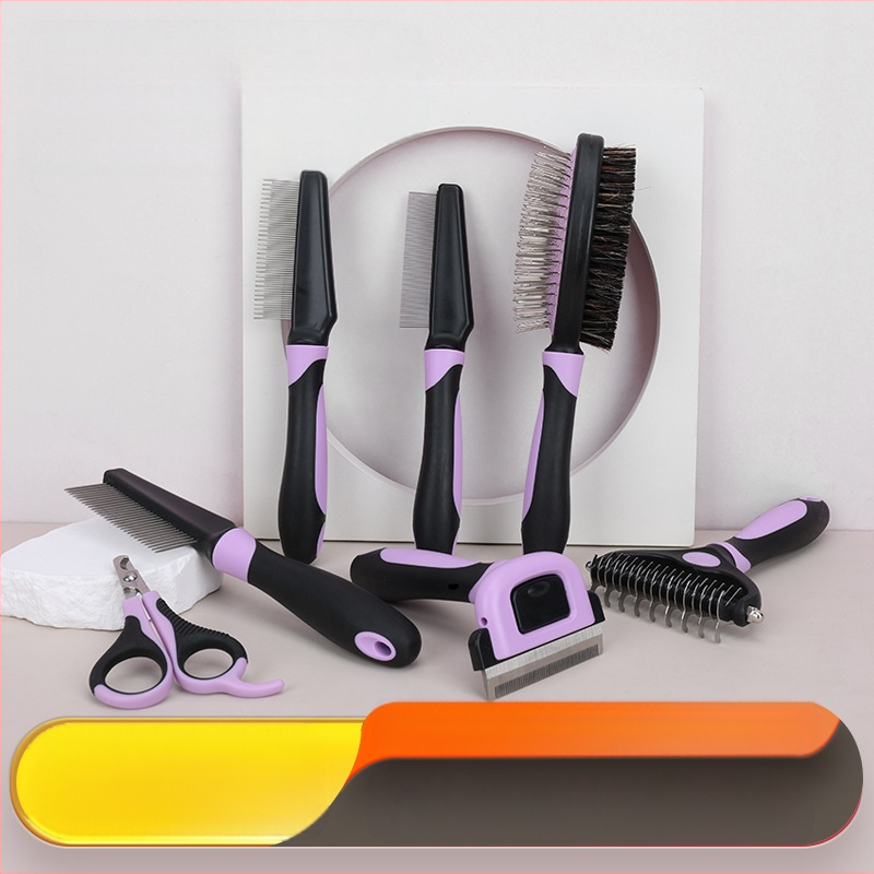 Χτένα για κατοικίδια για γάτες για την αφαίρεση τριχών που επιπλέουν, χτένα για κόμπους, χτένα διπλής όψης για τράβηγμα τριχών σκύλου, χτένα για ψύλλους, είδη περιποίησης κατοικίδιων ζώων