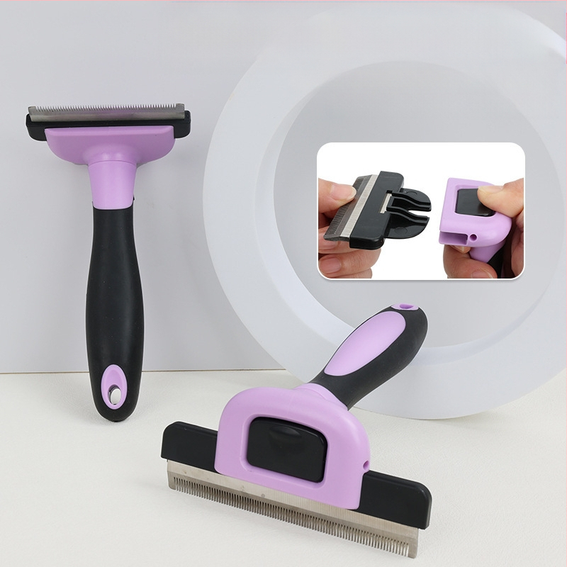 Χτένα για κατοικίδια για γάτες για την αφαίρεση τριχών που επιπλέουν, χτένα για κόμπους, χτένα διπλής όψης για τράβηγμα τριχών σκύλου, χτένα για ψύλλους, είδη περιποίησης κατοικίδιων ζώων