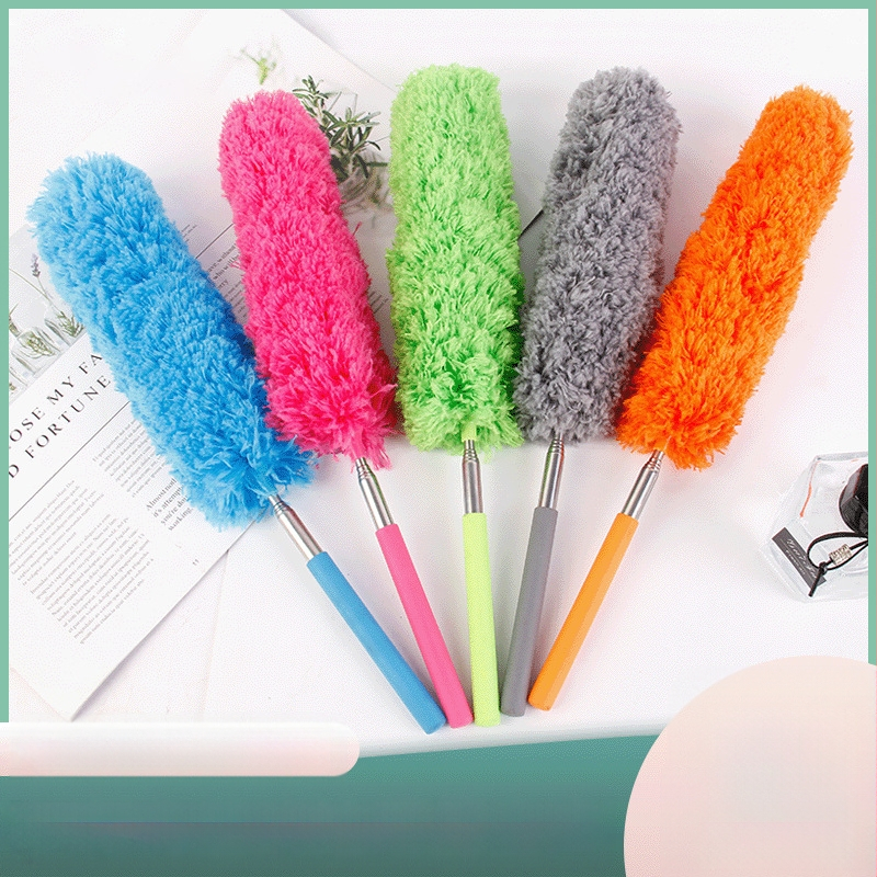 Hulgimüük majapidamises kasutatav elektrostaatiline tolmuhari roostevabast terasest teleskooppainutuskiust puhastuslapp tolmu pühkimise artefakt