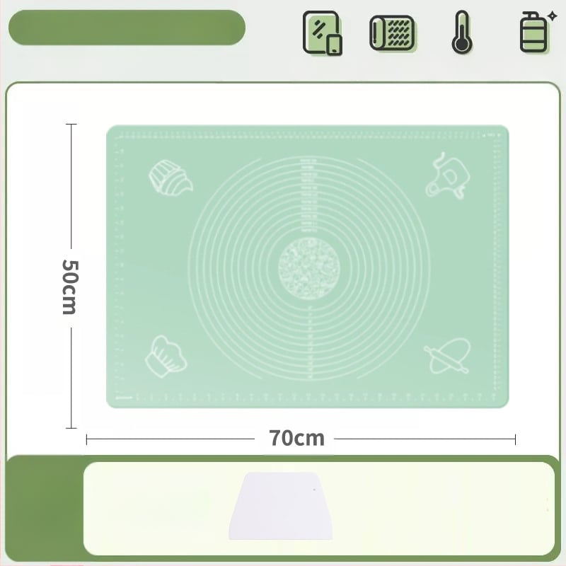 Silikoonist sõtkumismatt, toidukvaliteediga majapidamisnuudlite ja paneelide sõtkumismatt, libisemiskindel, suur, suur pelmeenide valmistamise laud köögile