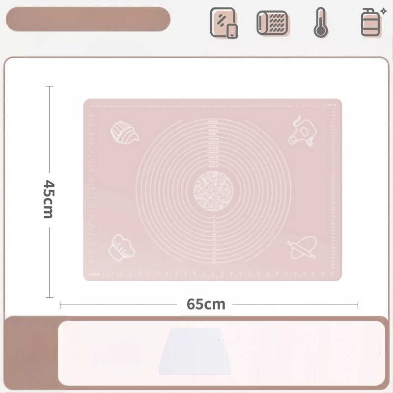 Silikoonist sõtkumismatt, toidukvaliteediga majapidamisnuudlite ja paneelide sõtkumismatt, libisemiskindel, suur, suur pelmeenide valmistamise laud köögile