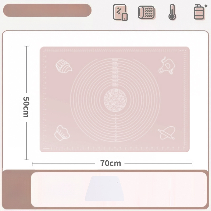 Silikoonist sõtkumismatt, toidukvaliteediga majapidamisnuudlite ja paneelide sõtkumismatt, libisemiskindel, suur, suur pelmeenide valmistamise laud köögile