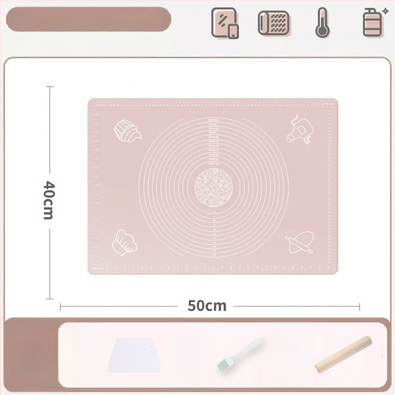 Silikoonist sõtkumismatt, toidukvaliteediga majapidamisnuudlite ja paneelide sõtkumismatt, libisemiskindel, suur, suur pelmeenide valmistamise laud köögile