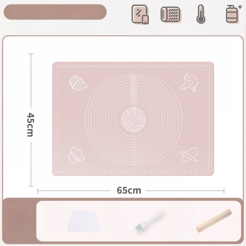 Silikoonist sõtkumismatt, toidukvaliteediga majapidamisnuudlite ja paneelide sõtkumismatt, libisemiskindel, suur, suur pelmeenide valmistamise laud köögile