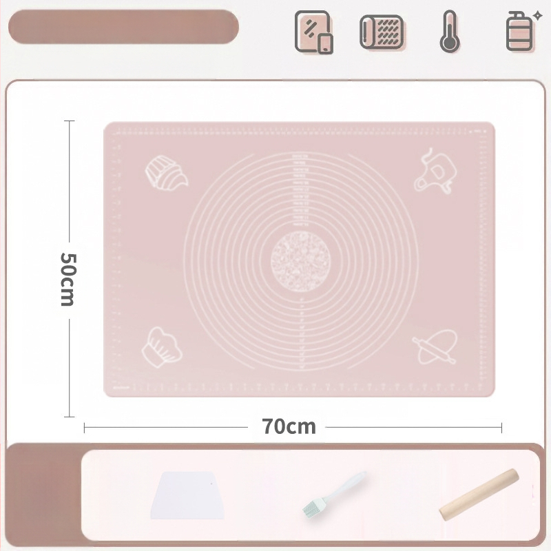 Silikoonist sõtkumismatt, toidukvaliteediga majapidamisnuudlite ja paneelide sõtkumismatt, libisemiskindel, suur, suur pelmeenide valmistamise laud köögile