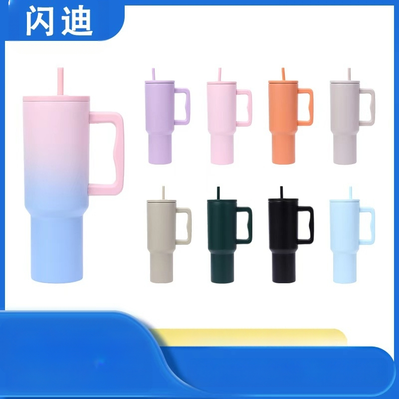 Διασυνοριακό Νέο Προϊόν Τρίτης Γενιάς Ποτήρι Αυτοκινήτου με Λαβή 40oz, Θερμός από Ανοξείδωτο Ατσάλι 304, Ποτήρι Παγωτού Αυτοκινήτου Μεγάλης Χωρητικότητας