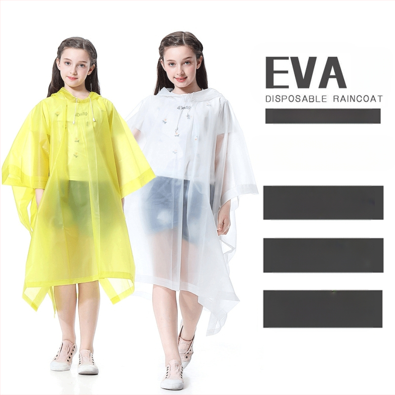 EVA laste ühekordselt kasutatav Cape vihmamantel õues reisimiseks paksendatud meeste ja naiste vihmamantli pontšo tehase hulgimüük kohandatud