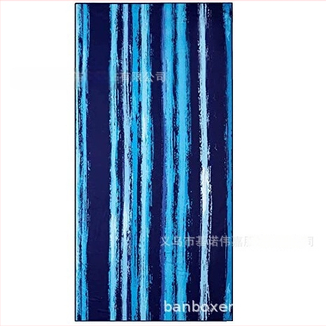 Karštas tarpvalstybinis mikropluošto rankšluostis, lengvas, be smėlio, su dryžuota serija, atspausdintas dvipusis aksominis paplūdimio rankšluostis, sugeriantis, greitai džiūstantis.