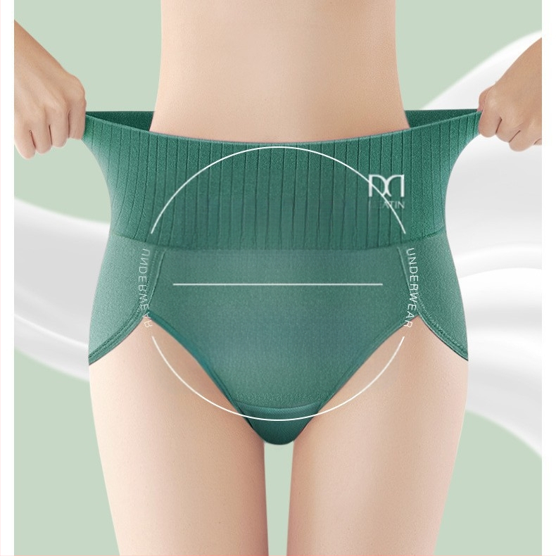 Γυναικεία εσώρουχα τεσσάρων τεμαχίων από Ευρωπαϊκό και Αμερικανικό ύφασμα χωρίς ραφές, από καθαρό βαμβάκι, με καβάλο, αντιβακτηριδιακά, αναπνεύσιμα και μη τσιμπήματα, που μοιάζουν με σύννεφα.