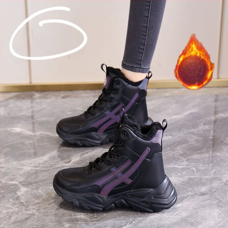 Teniși sport pentru femei, cu talpă groasă, de iarnă, pentru femei însărcinate, cu senzație de caca, pantofi mari din bumbac, mărimi mari de la 41 la 43