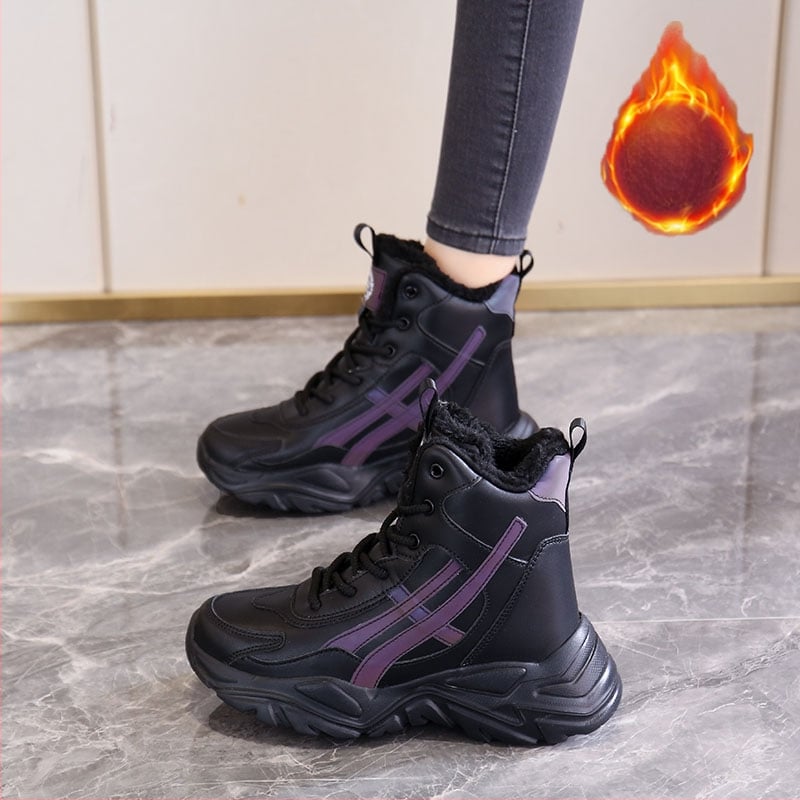 Teniși sport pentru femei, cu talpă groasă, de iarnă, pentru femei însărcinate, cu senzație de caca, pantofi mari din bumbac, mărimi mari de la 41 la 43