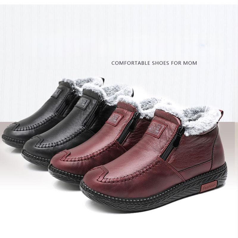 2023 m. nauji žieminiai medvilniniai batai vidutinio ir pagyvenusio amžiaus motinoms, neslystantys minkšto pado batai pagyvenusiems žmonėms, sustorinti ir aksominiai šilti sniego batai moterims