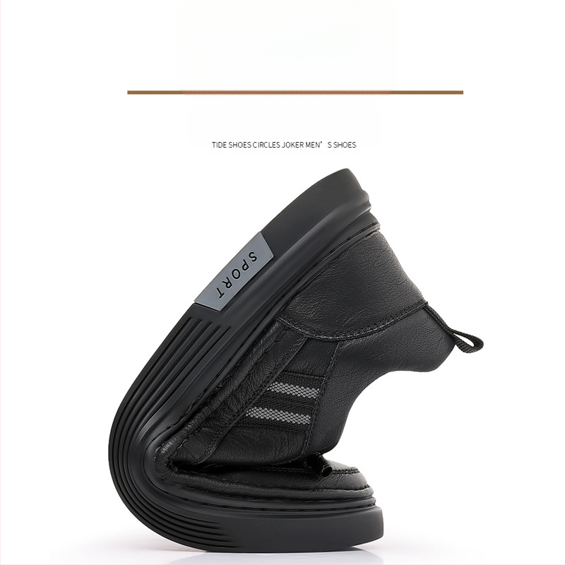 Pánska obuv jar a leto 2025 nový kórejský štýl trendy pravá kože ležérne tenisky pánske mäkké kožené športové kožené topánky s mäkkou podrážkou