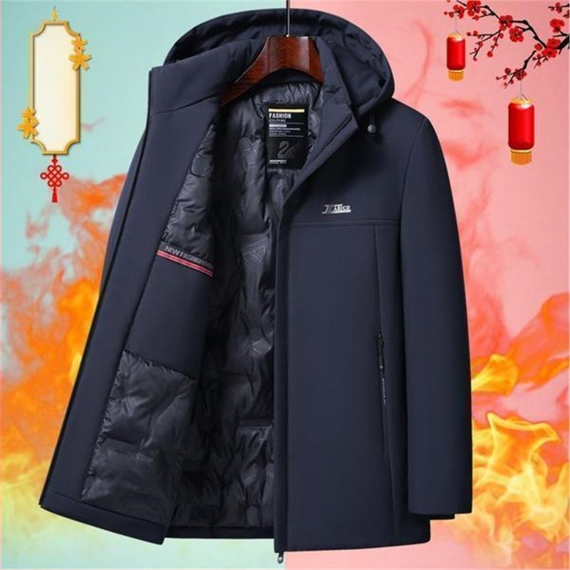 Jachetă caldă de iarnă pentru bărbați, de vârstă mijlocie, din catifea aurie de nurcă, rezistentă la vânt, casual, caldă, depășiți, îngroșată, cu bumbac căptușit