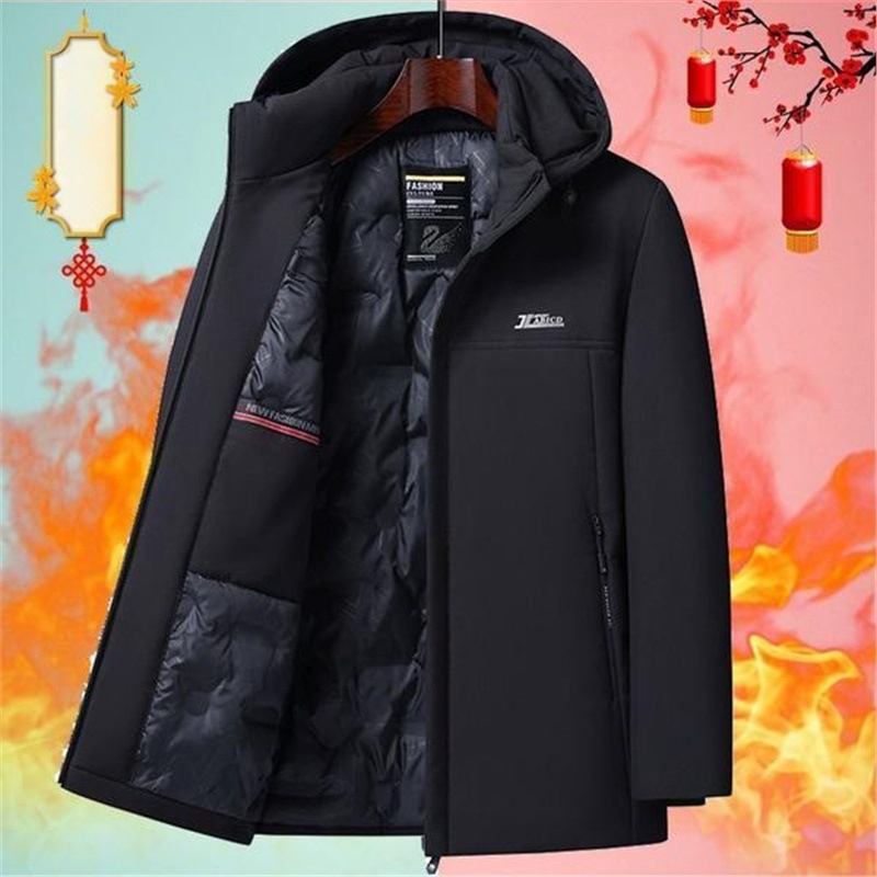 Jachetă caldă de iarnă pentru bărbați, de vârstă mijlocie, din catifea aurie de nurcă, rezistentă la vânt, casual, caldă, depășiți, îngroșată, cu bumbac căptușit