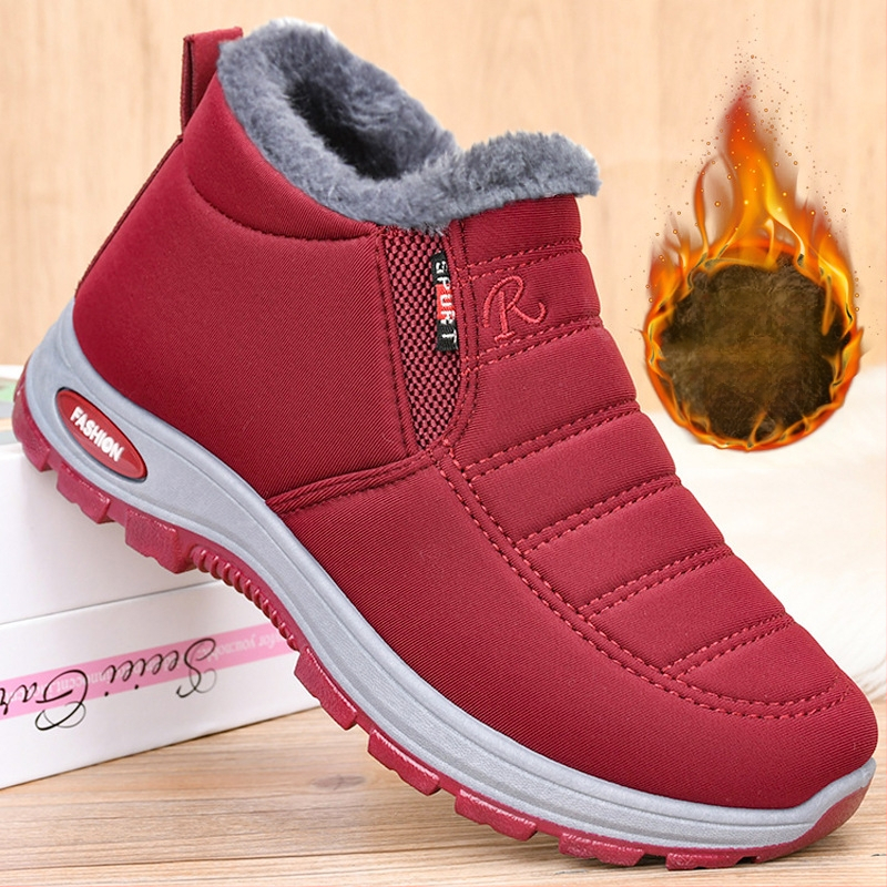 Novi stil pamučnih cipela za par muškaraca i žena, tople čizme s flis podstavom iz starog Pekinga, ležerne pamučne čizme, prekogranične čizme za snijeg za žene