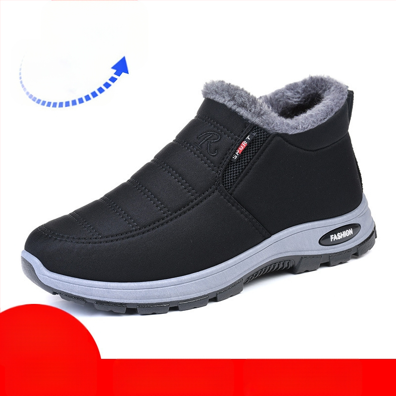 Novi stil pamučnih cipela za par muškaraca i žena, tople čizme s flis podstavom iz starog Pekinga, ležerne pamučne čizme, prekogranične čizme za snijeg za žene