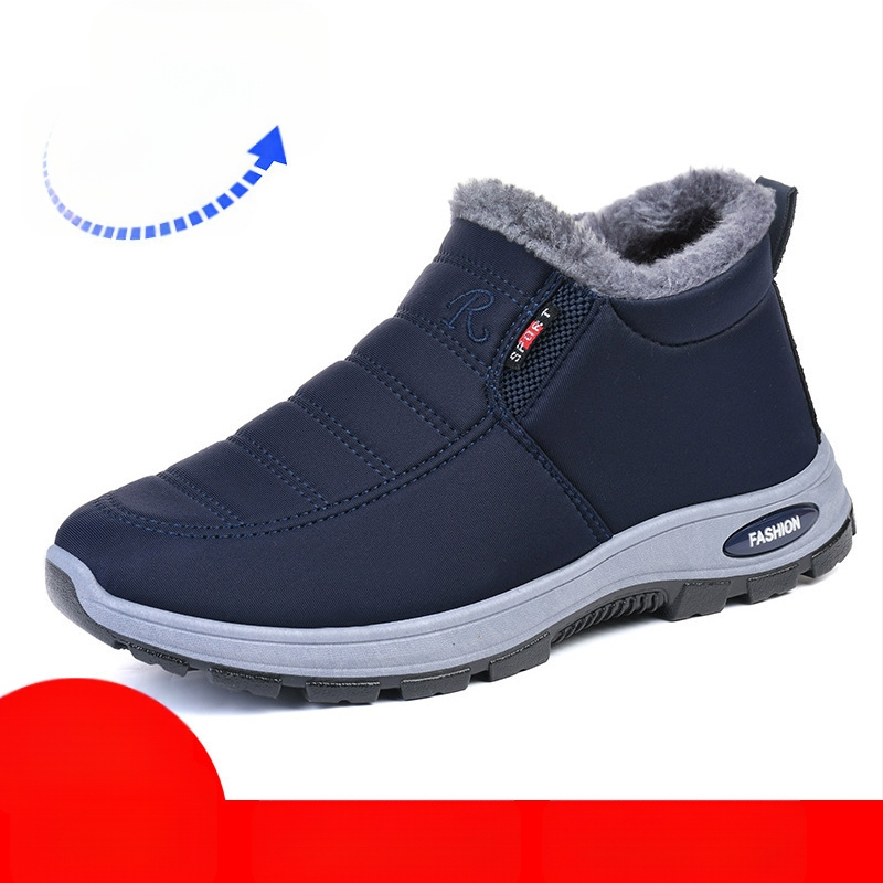 Novi stil pamučnih cipela za par muškaraca i žena, tople čizme s flis podstavom iz starog Pekinga, ležerne pamučne čizme, prekogranične čizme za snijeg za žene