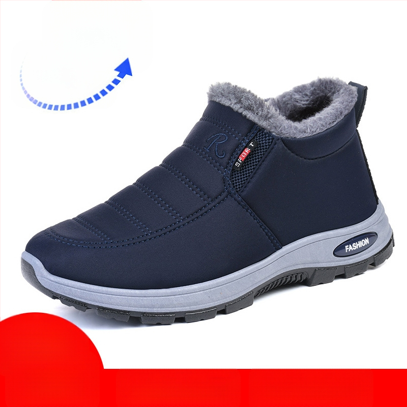 Novi stil pamučnih cipela za par muškaraca i žena, tople čizme s flis podstavom iz starog Pekinga, ležerne pamučne čizme, prekogranične čizme za snijeg za žene