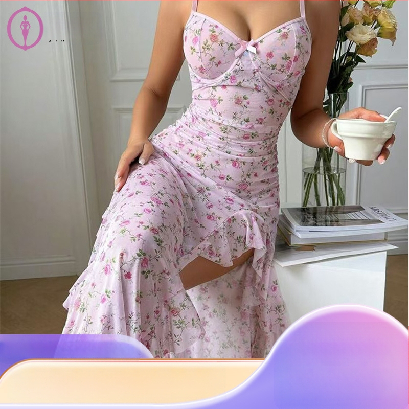 Tarpvalstybinė užsienio prekyba, Europos ir Amerikos naujo stiliaus petnešos, gėlių rašto tinklelio suknelė, grynas geismas, seksualios pižamos, naktinukai, namų drabužiai