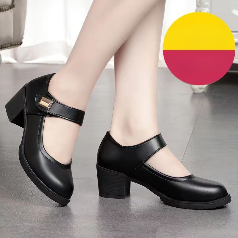 Pantofi de damă din piele moale, cu fund moale, rezistenți la uzură, impermeabili, cu arc, pantofi de lucru, achiziționați în grup micro-întreprinderi, trăiesc o generație de păr